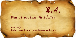 Martinovics Arián névjegykártya
